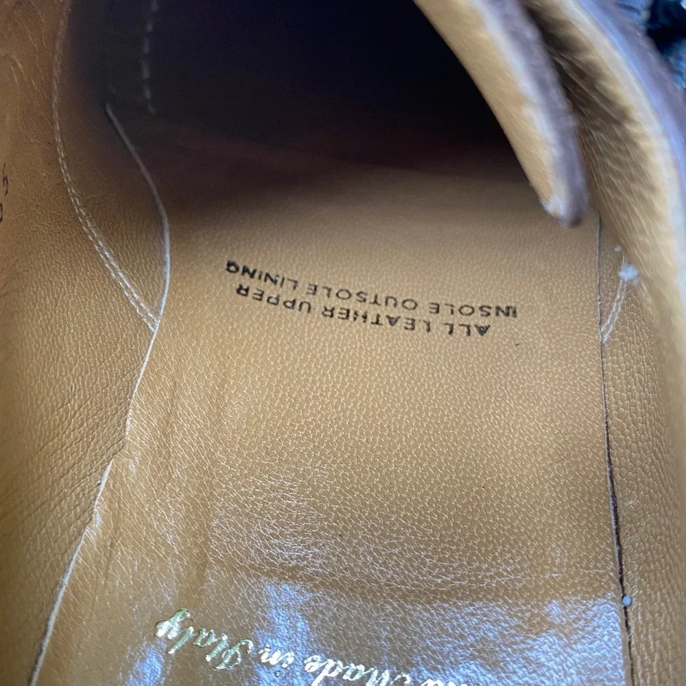 Gravati Split Toe Monk Strap Suede Dress Shoes Mens 8.5M Brown Leather Italy - Picture 11 of 12